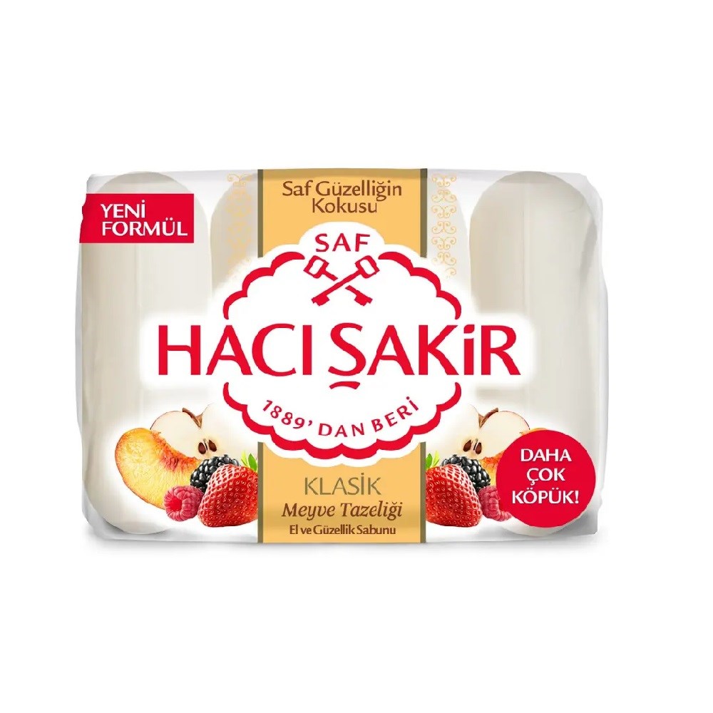 Hacı Şakir Sabun 4X70 Gr Meyve Tazeliği 4'Lü