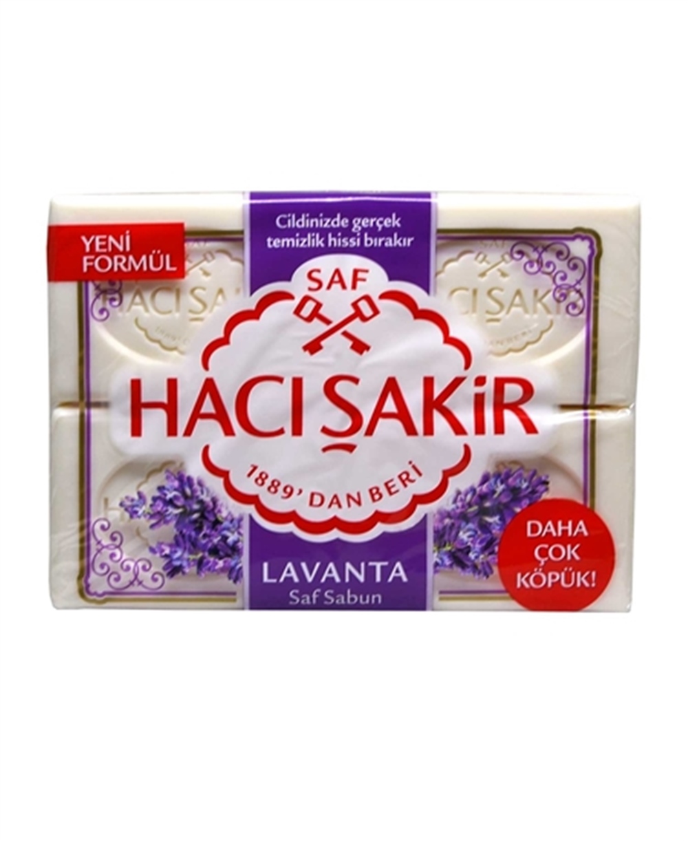Hacı Şakir Sabun Lavanta 4 Lü 600 Gr