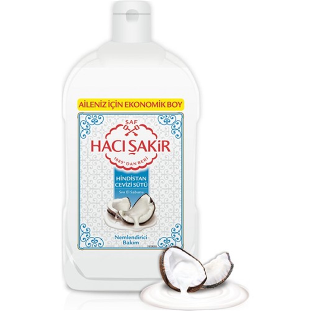Hacı Şakir Sıvı Sabun Hindistan Cevizi Sütü 1.5 Lt