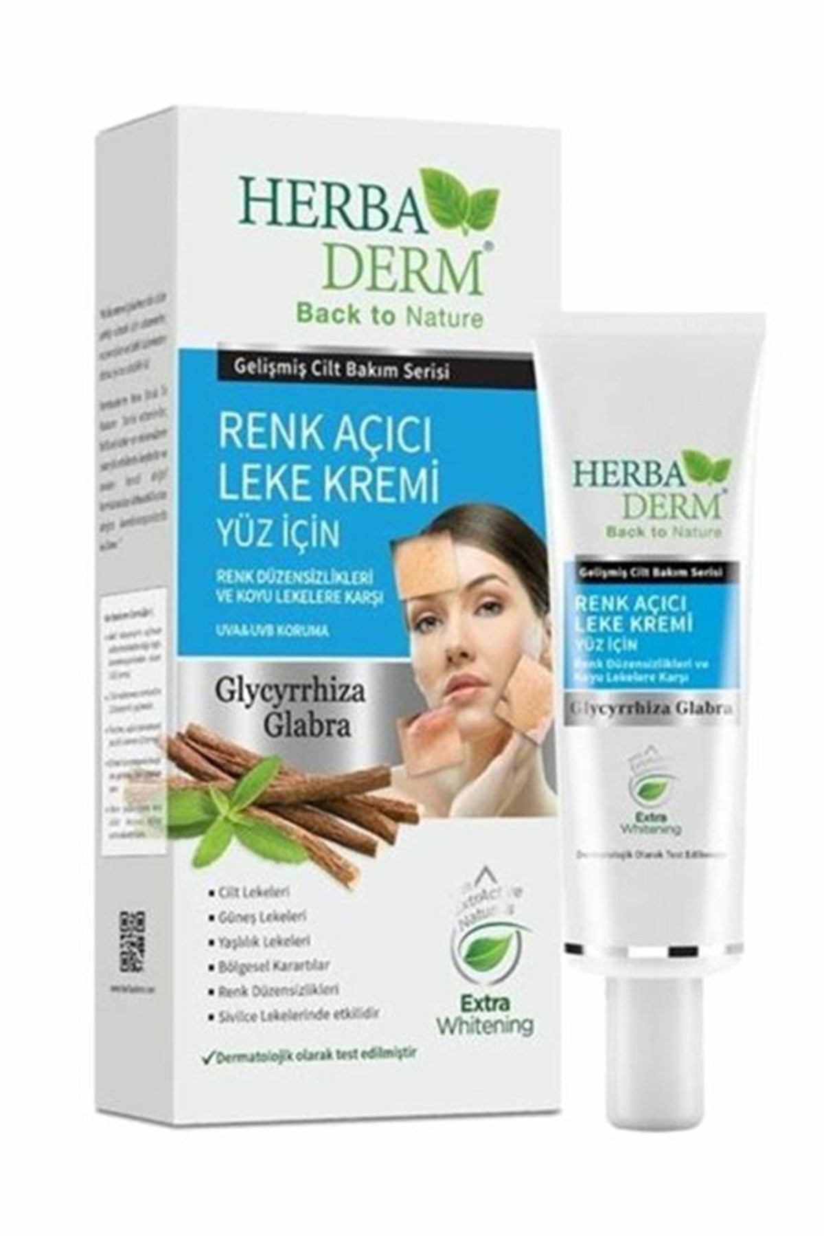 Herbaderm Yüz için Renk Açıcı Leke Kremi 60 Ml