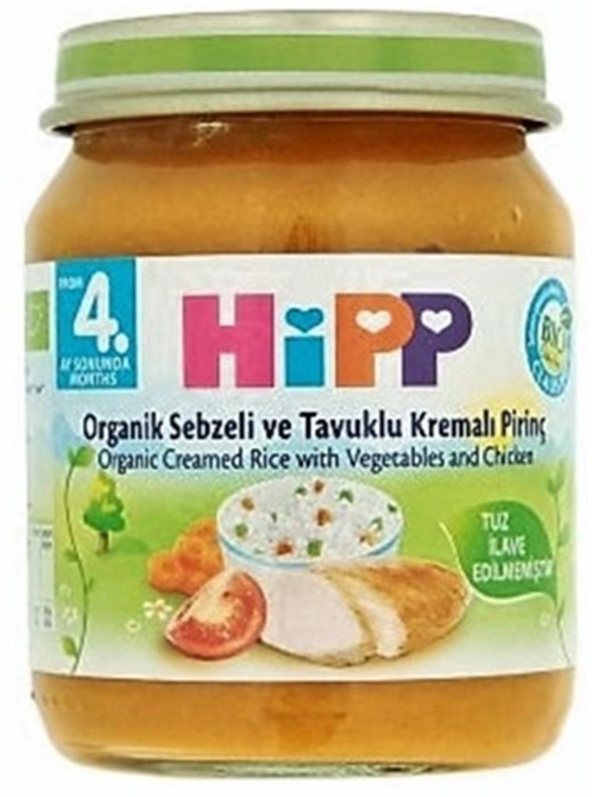 Hipp Organik Sebzeli Ve Tavuklu Kremalı Pirinç 125 Gr