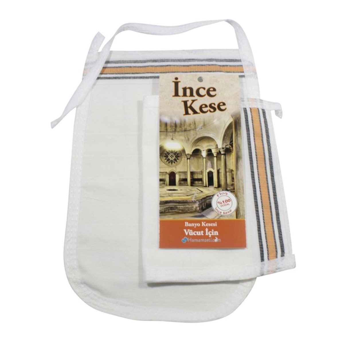 İnce Banyo Kese Vücut İçin Beyaz