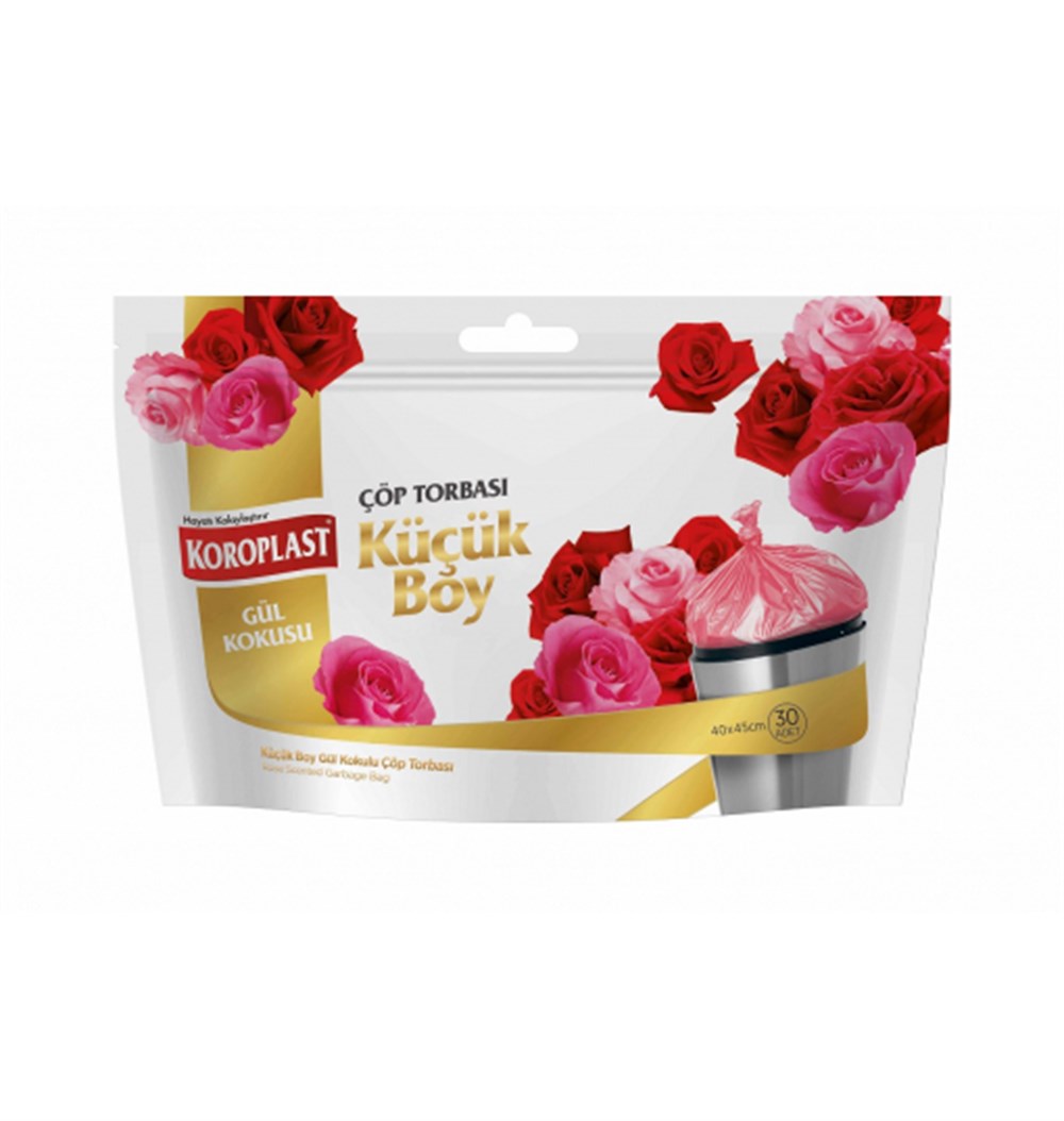 Koroplast Çöp Torbası Küçük Boy 30 Adet Gül Kokulu
