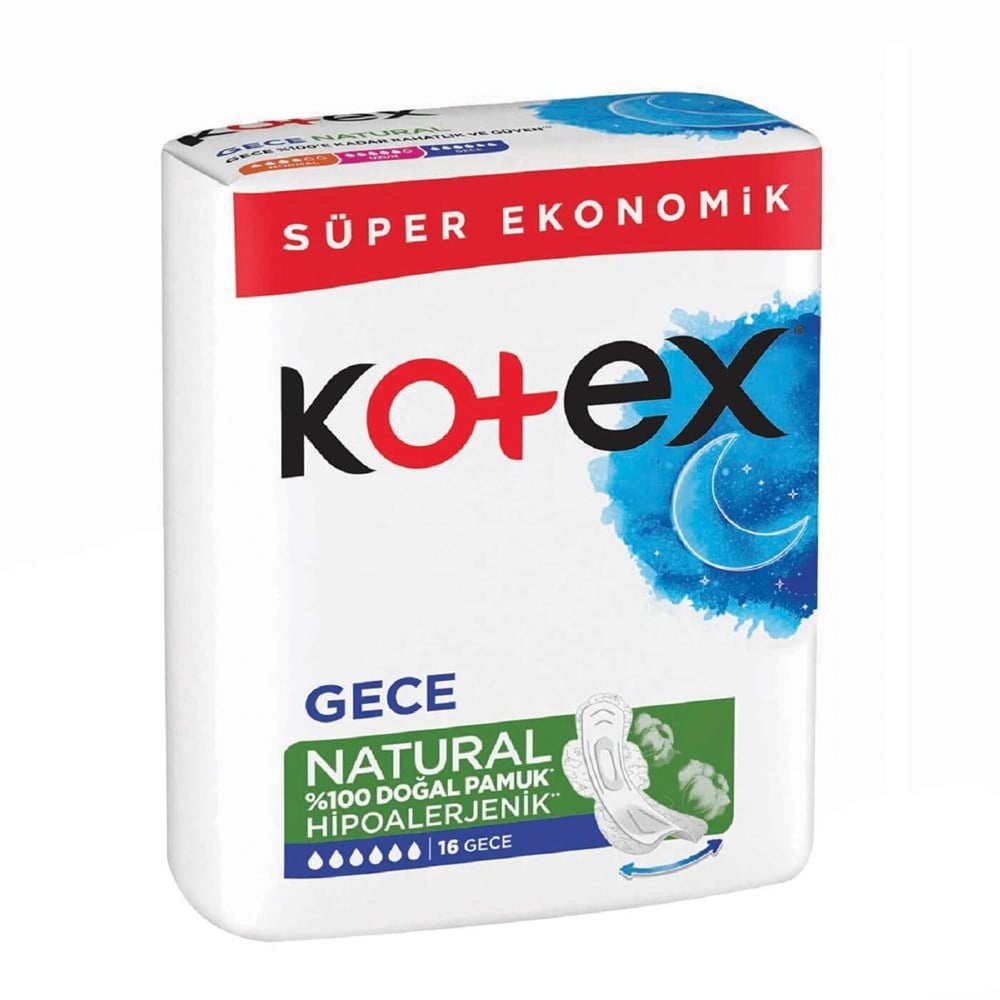 Kotex Gece Naturel Eko 16'Lı