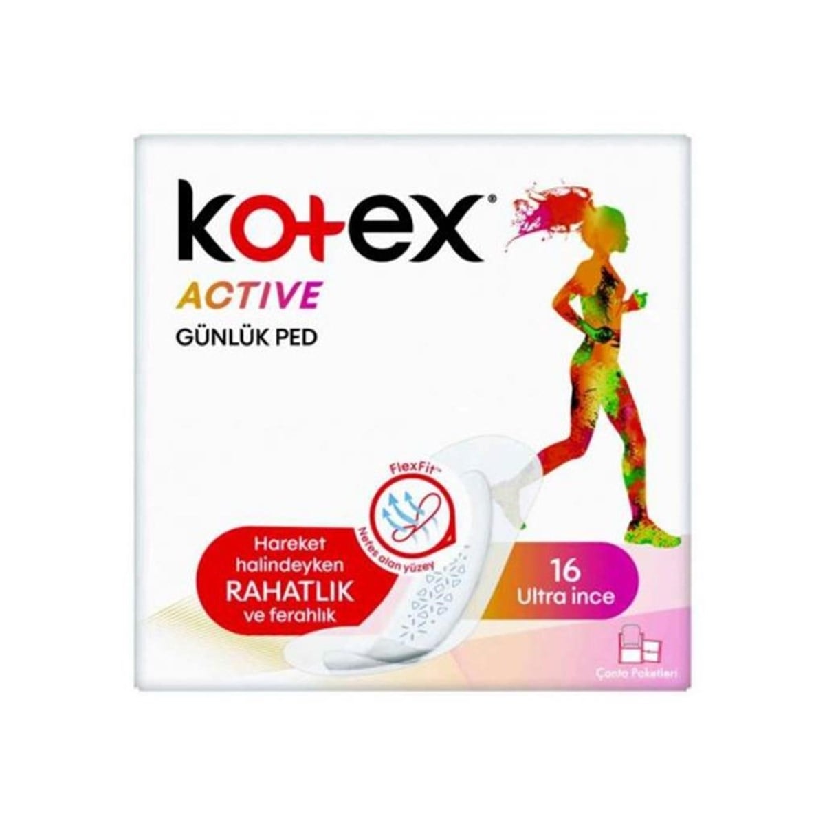 Kotex Günlük Ped Actıve 16 Lı