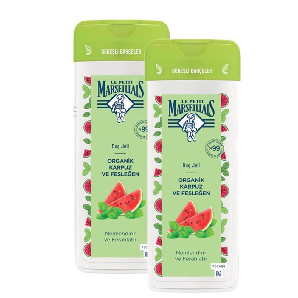 Le Petit Marseillais Karpuz Fesleğen Duş Jeli  400 Ml + 400 Ml