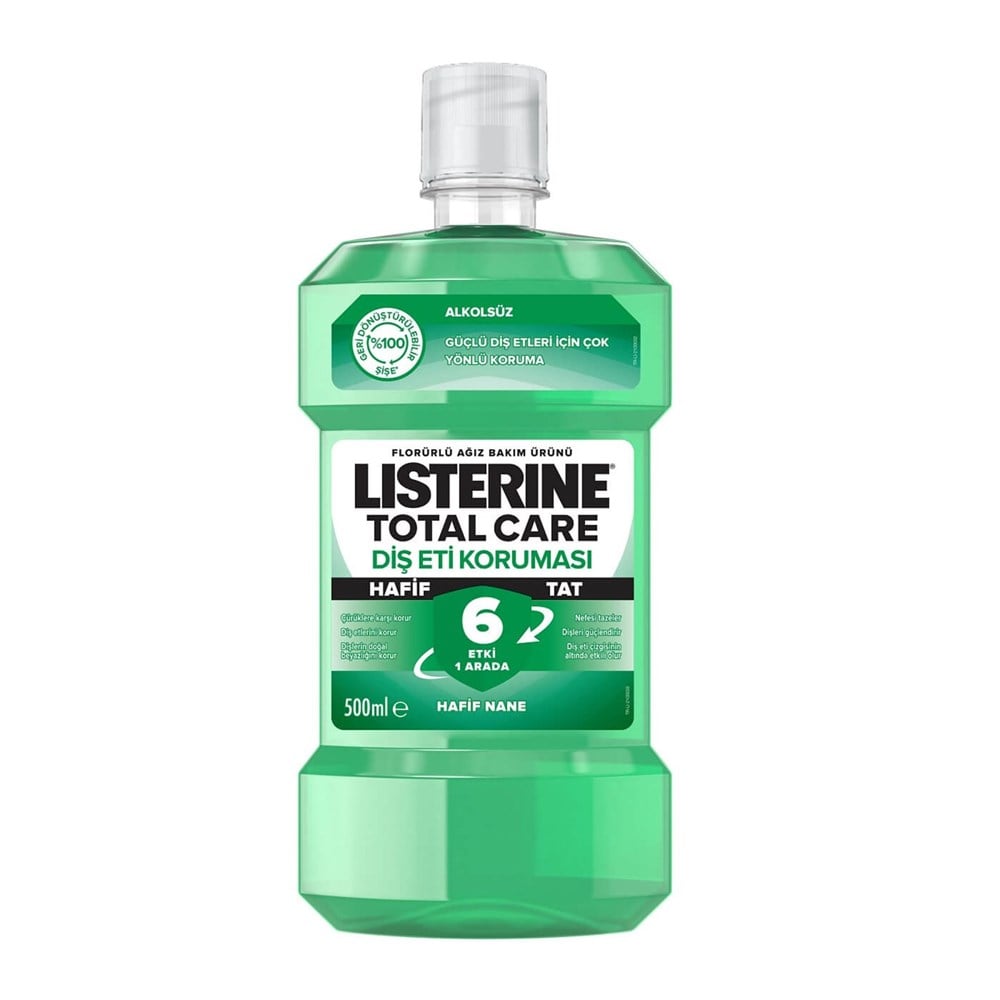 Listerine 500 Ml Total Care Diş Eti Koruması Hafif Nane 6 Etki 1 Arada