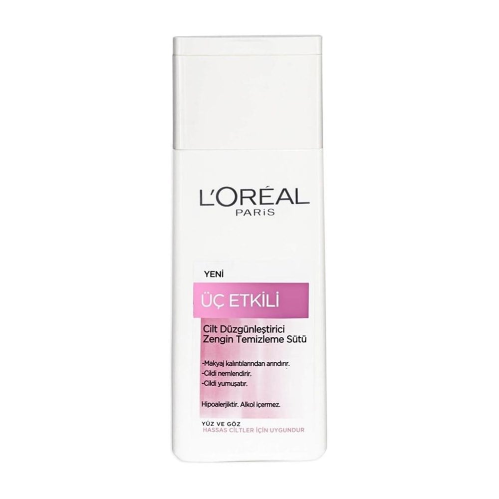Loreal Paris 3 Etkili Süt Temizleyici Kuru Ve Hassas Ciltler 200 Ml
