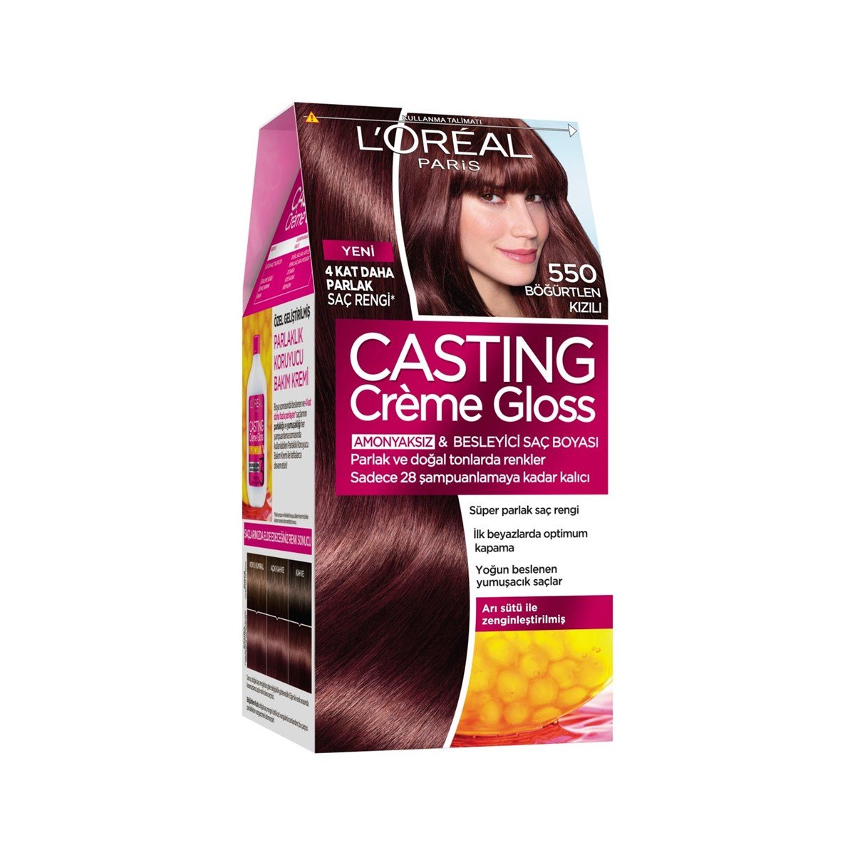 Loreal Paris Casting Creme Gloss Saç Boyası 550 Böğürtlen Kızılı