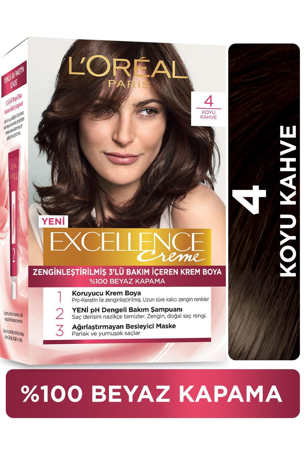 Loreal Paris Excellence Creme Saç Boyası 4 Kahve