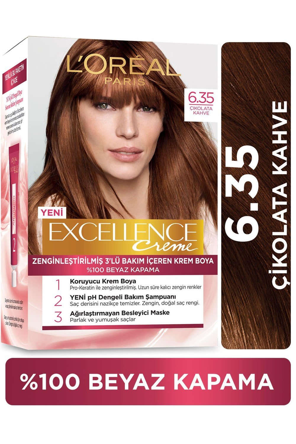 Loreal Paris Excellence Creme Saç Boyası 6.35 Çikolata Kahve