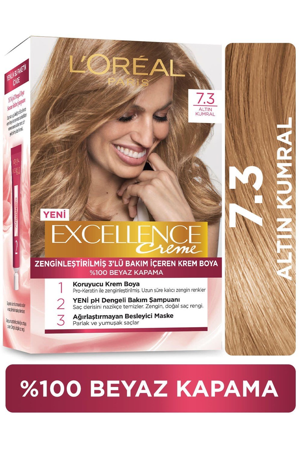Loreal Paris Excellence Creme Saç Boyası 7.3 Kumral Dore