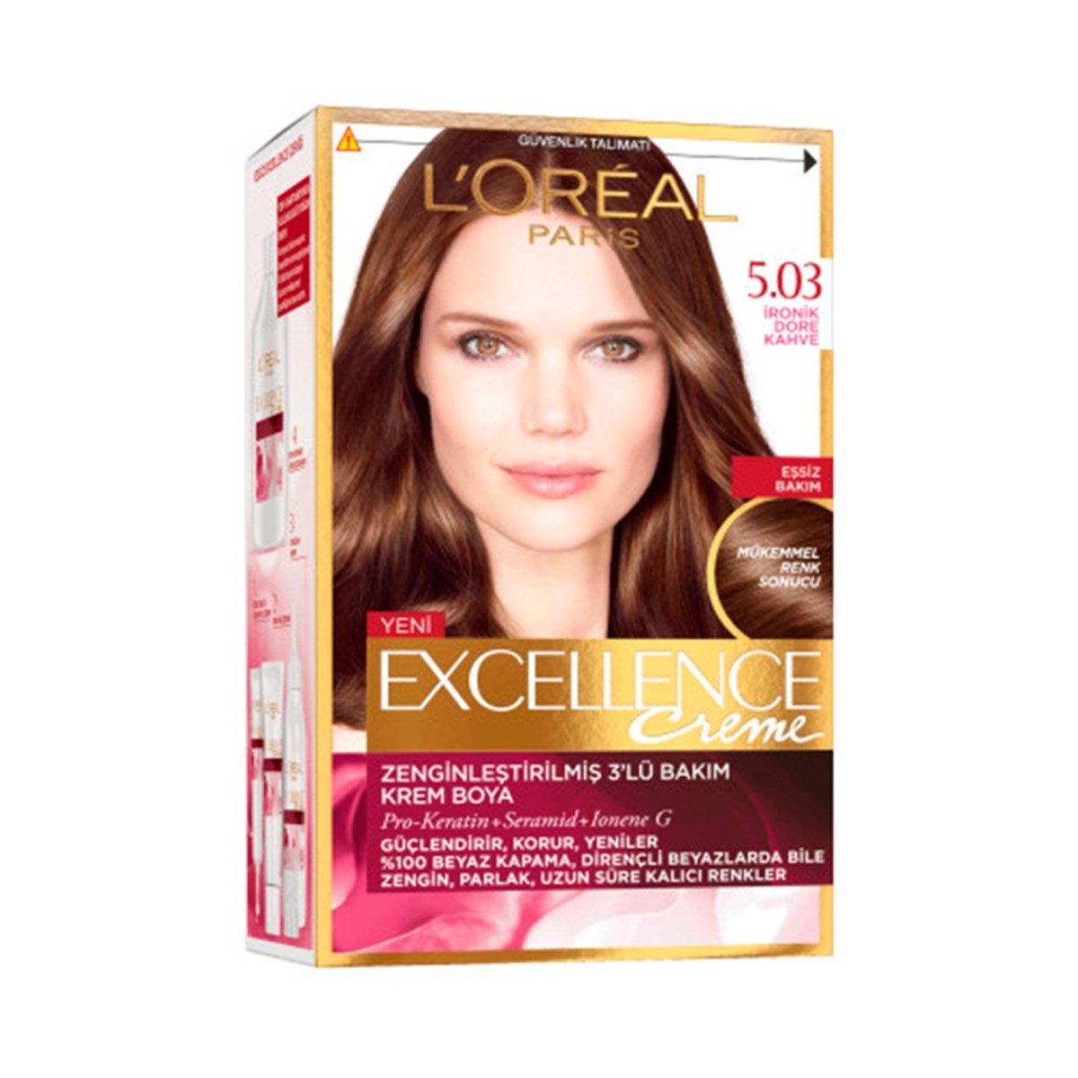 Loreal Paris Excellence Creme Saç Boyası 5.03 İronik Dore Kahve