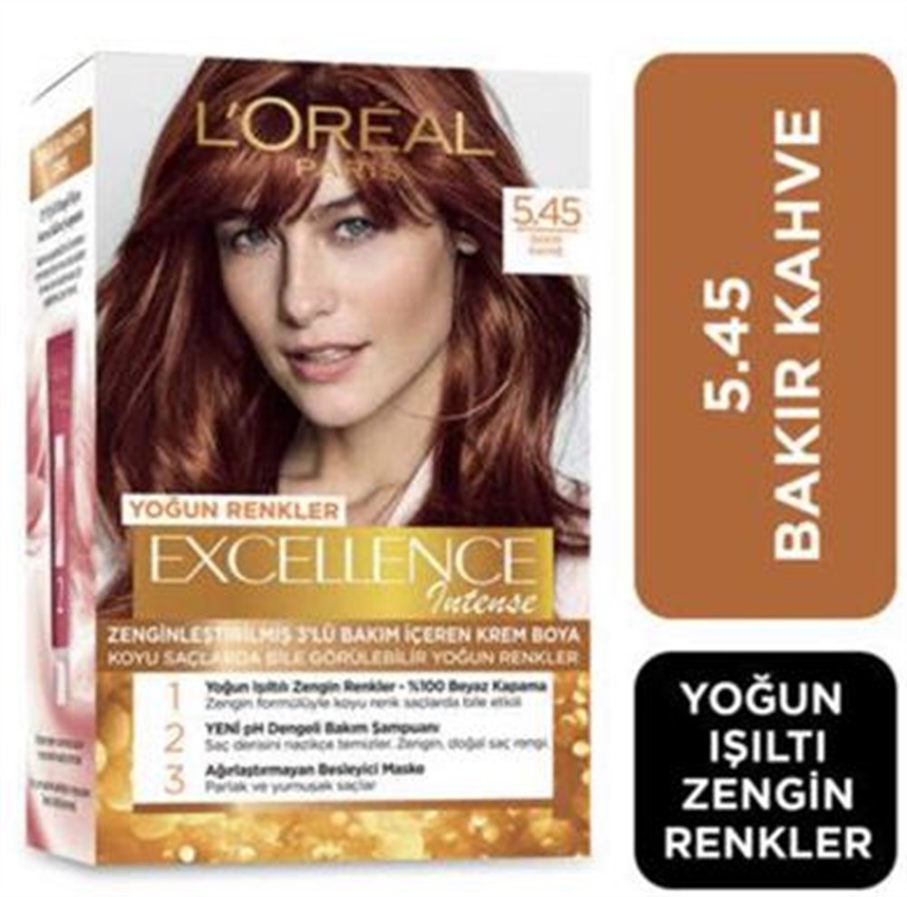 Loreal Paris Excellence Intense Saç Boyası 5.45 Bakır Kahve