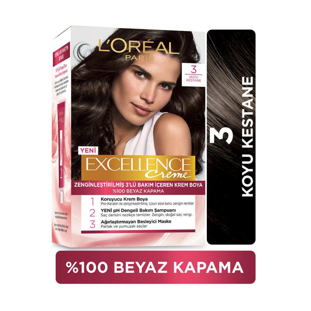 L'oreal Paris Excellence Saç Boyası 3 Koyu Kestane