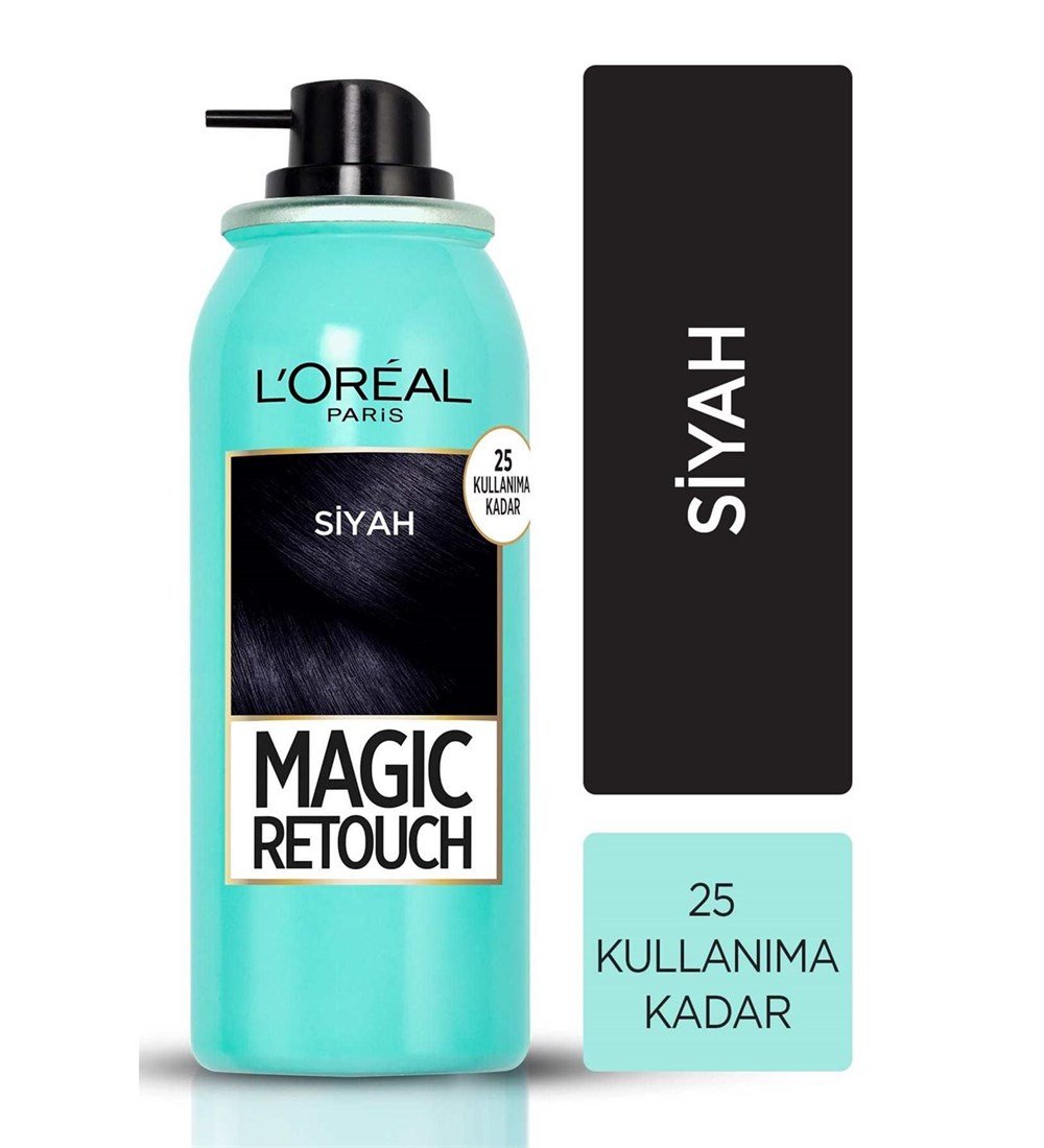 Loreal Paris Magic Retouch 1 Beyaz Kapatma Spreyi Siyah 75 Ml