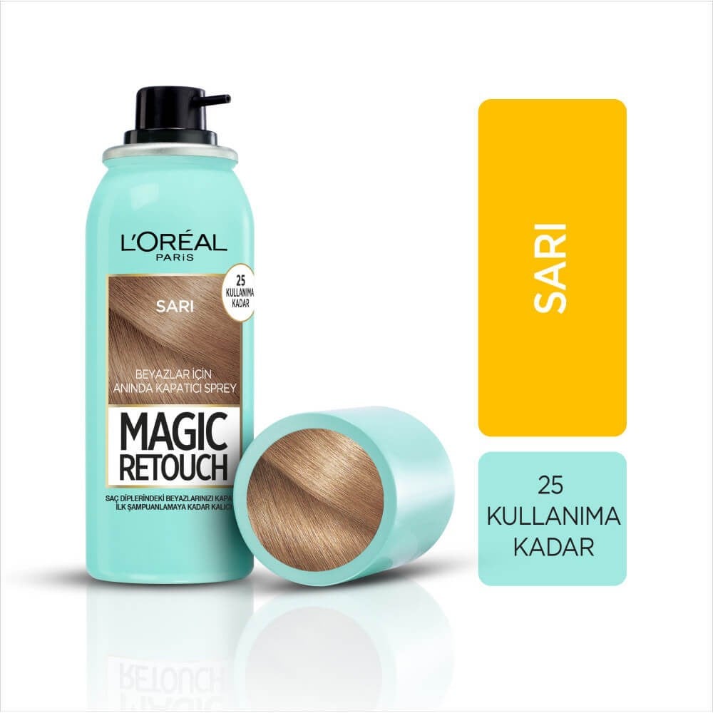 Loreal Paris Magic Retouch 5 Beyaz Kapatma Spreyi Sarı 75 Ml