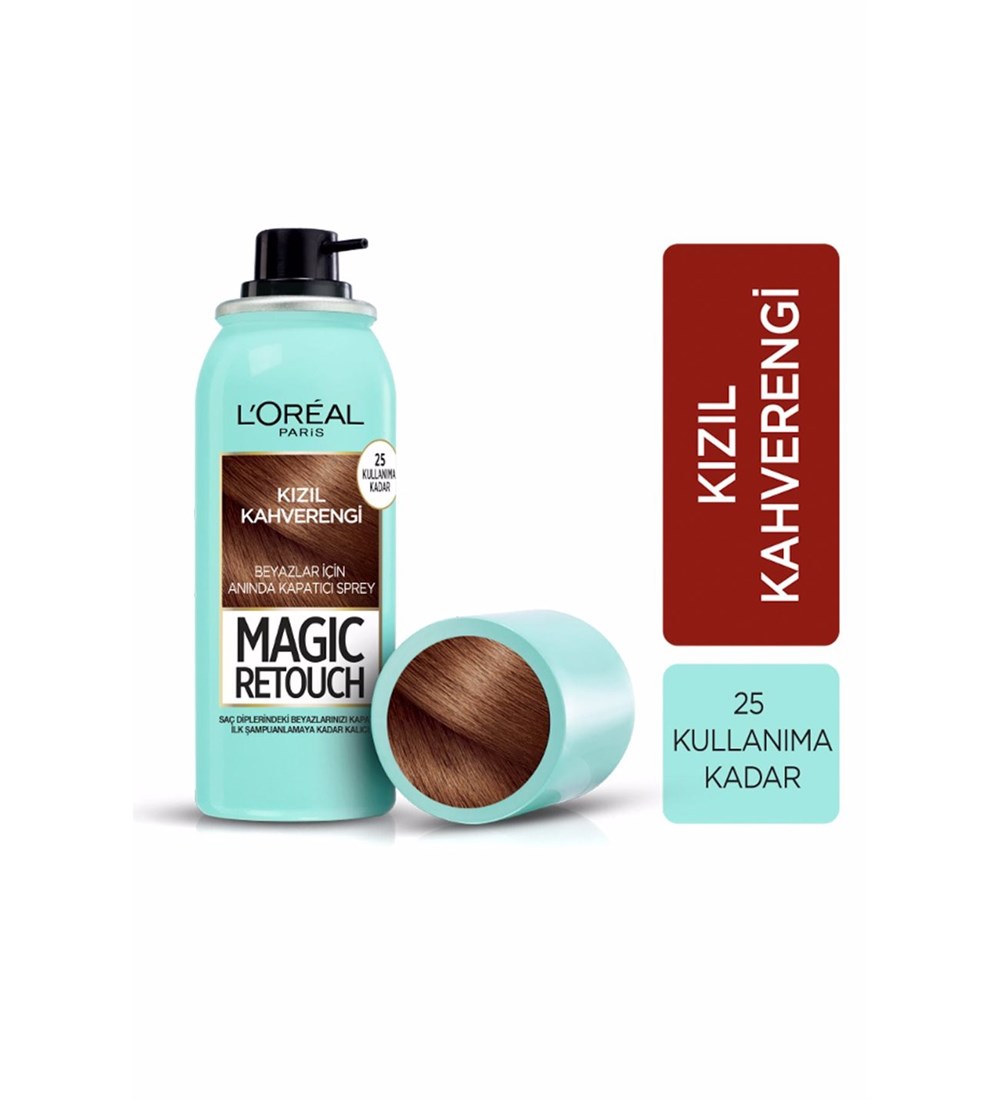 Loreal Paris Magic Retouch 6 Beyaz Kapatma Spreyi Kızıl Kahve 75 Ml