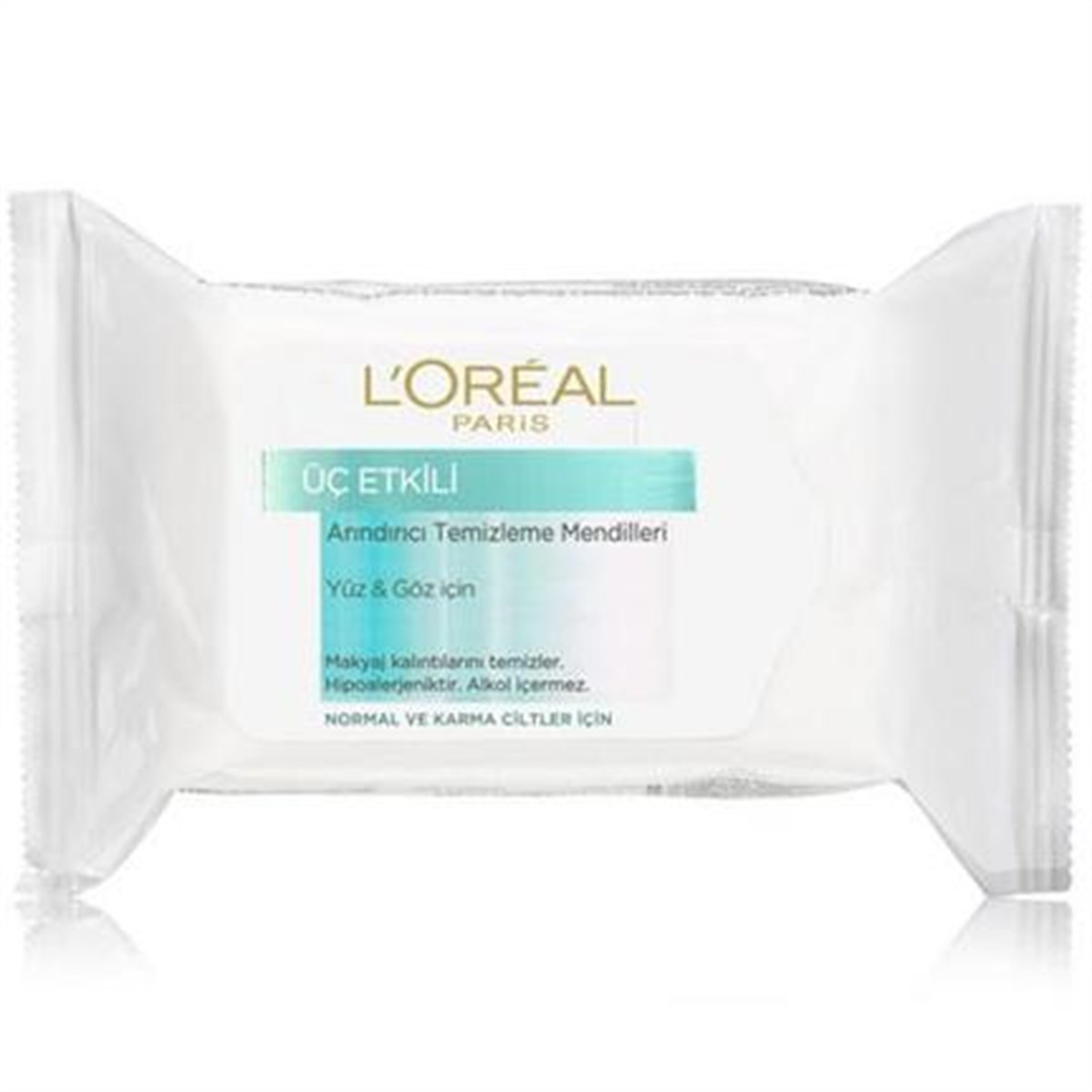 Loreal Paris Üç Etkili Dengeliyici Temizleme Mendili  Normal ve Karma Cilt 25 Adet