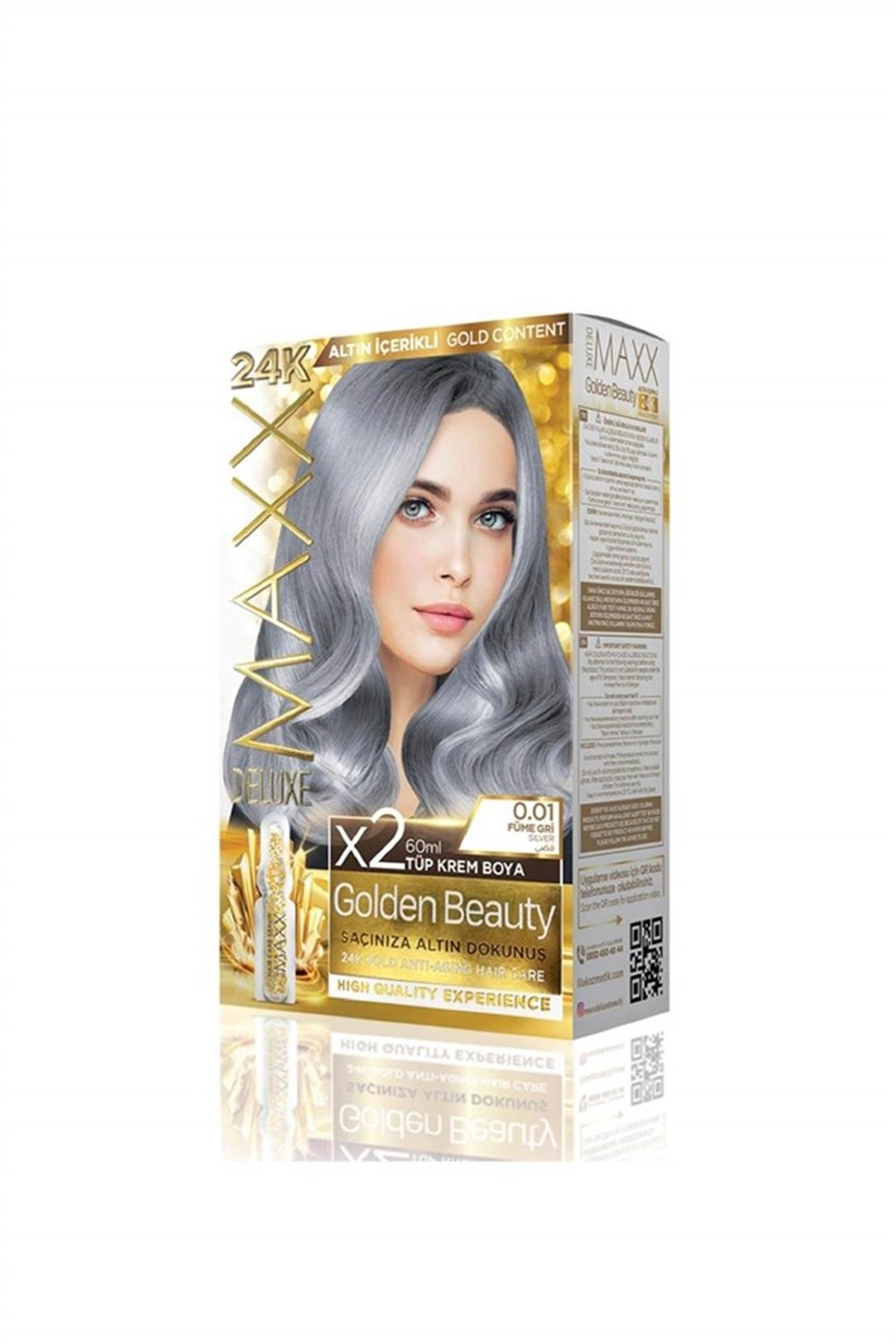 Maxx Deluxe Golden Beauty Set Boya 0.01 Füme Gri