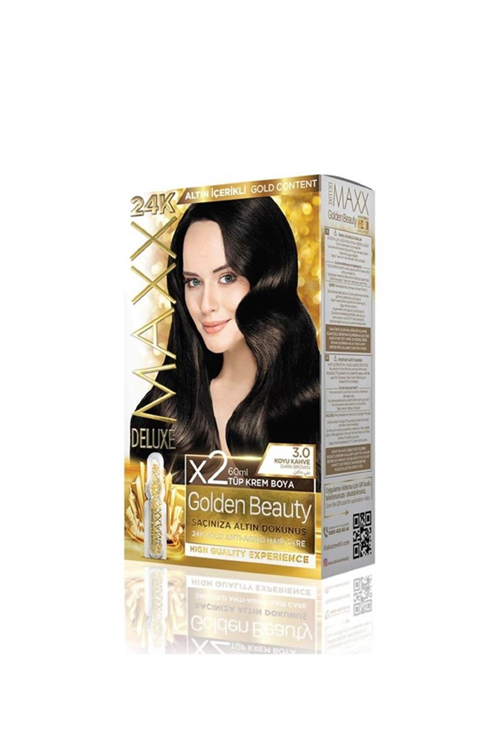 Maxx Deluxe Golden Beauty Set Boya 3.0 Koyu Kahve