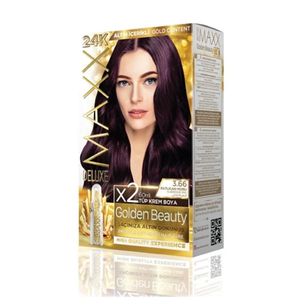 Maxx Deluxe Golden Beauty Set Boya 3.66 Patlıcan Moru 