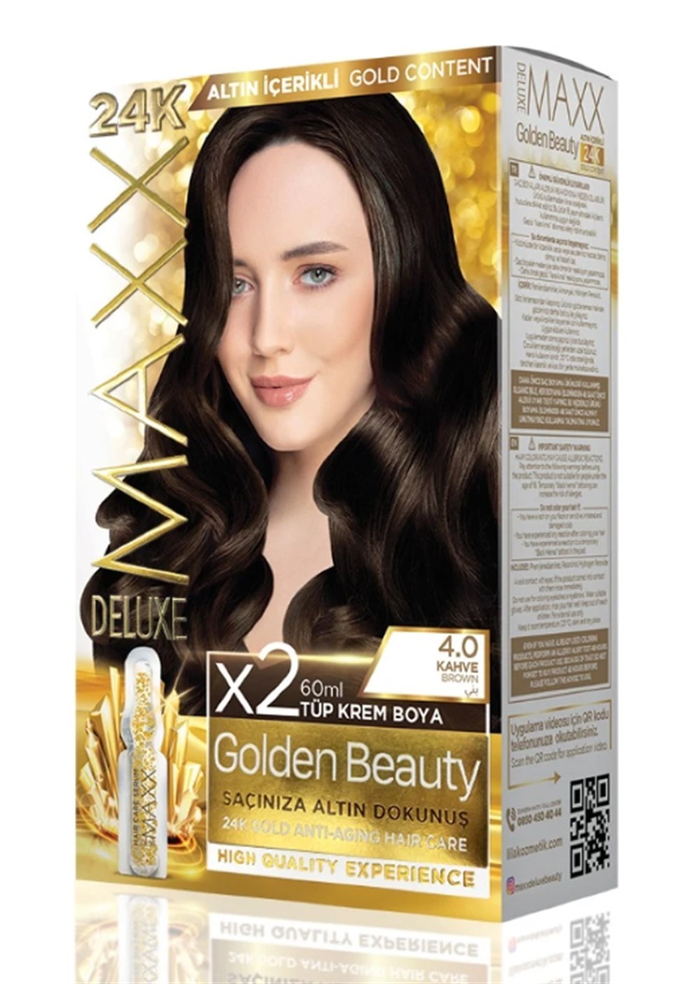 Maxx Deluxe Golden Beauty Set Boya 4.0 Kahve 