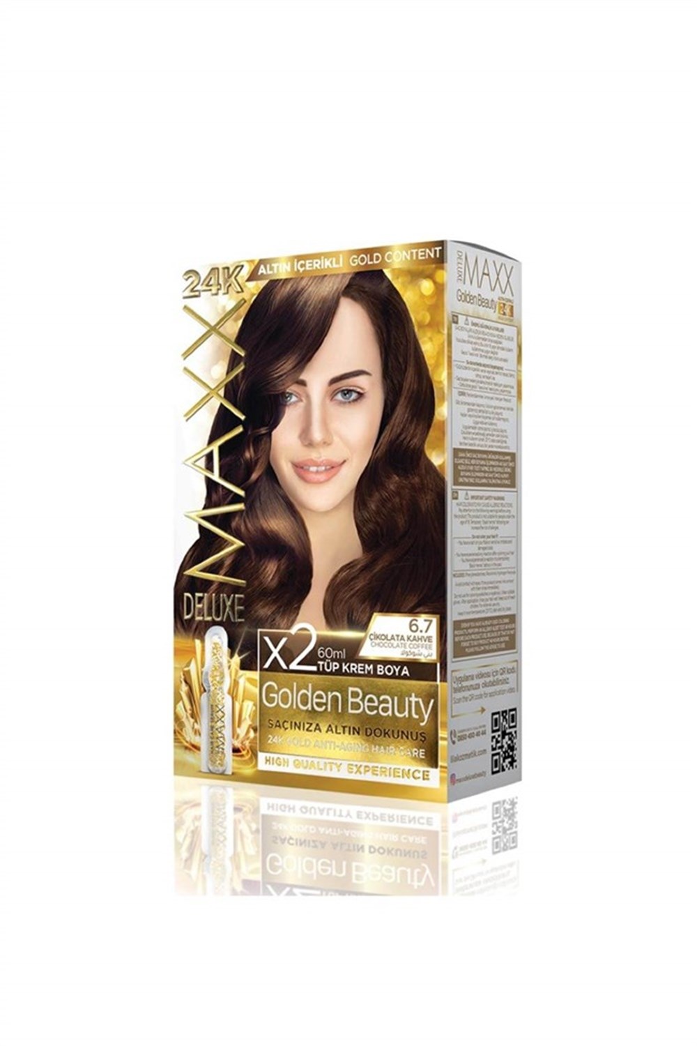 Maxx Deluxe Golden Beauty Set Boya 6.7 Çikolata Kahve