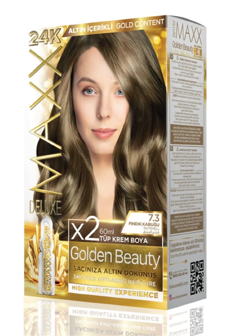 Maxx Deluxe Golden Beauty Set Boya 7.3 Fındık Kabu