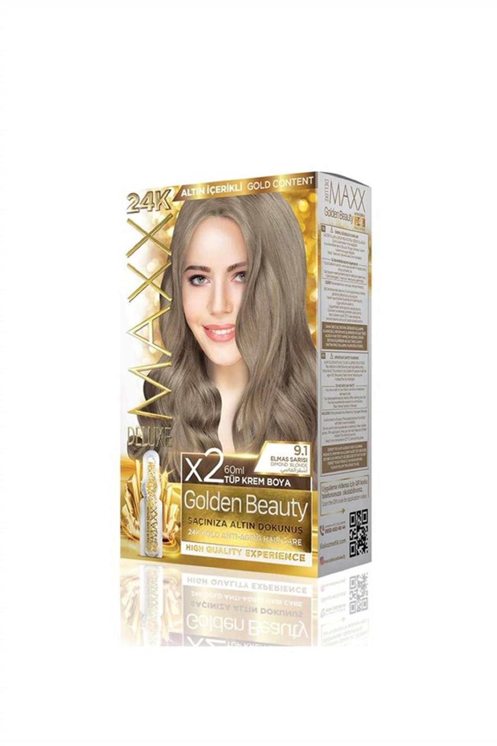 Maxx Deluxe Golden Beauty Set Boya 9.1 Elmas Sarısı