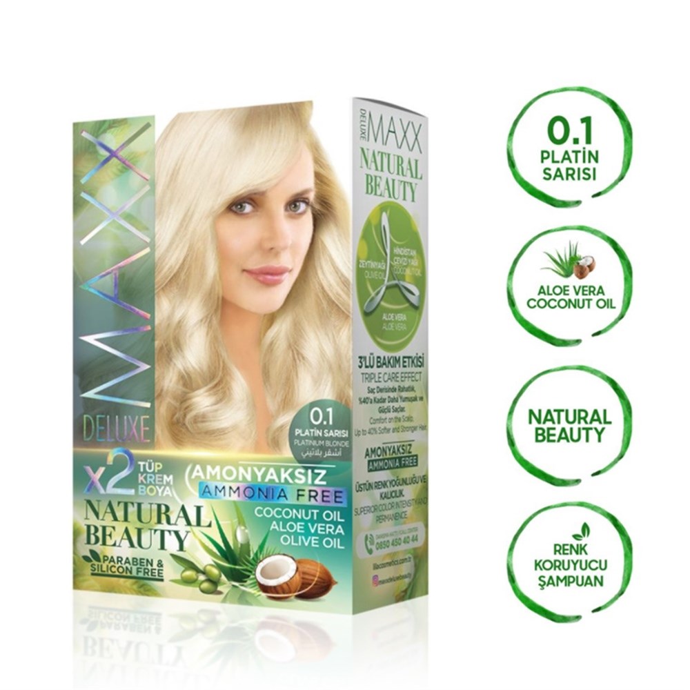Maxx Deluxe Set Boya Amonyaksız 0.1 Platin Sarı
