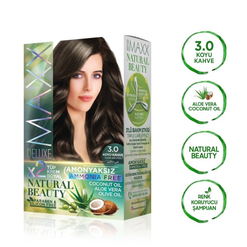 Maxx Deluxe Set Boya Amonyaksız 3.0 Koyu Kahve
