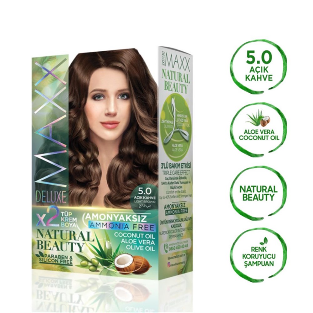 Maxx Deluxe Set Boya Amonyaksız 5.0 Açik Kahve