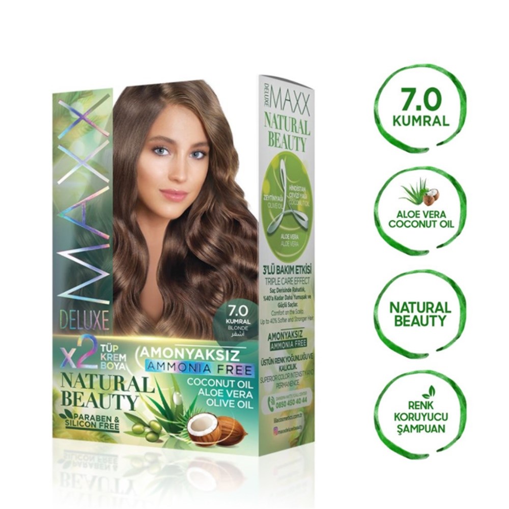 Maxx Deluxe Set Boya Amonyaksız 7.0 Kumral