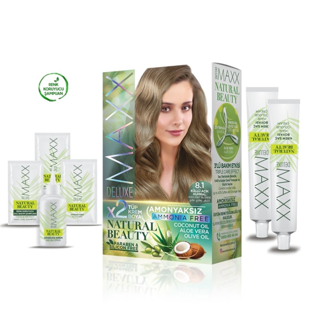Maxx Deluxe Set Boya Amonyaksız 8.1 Küllü Açik Kumral