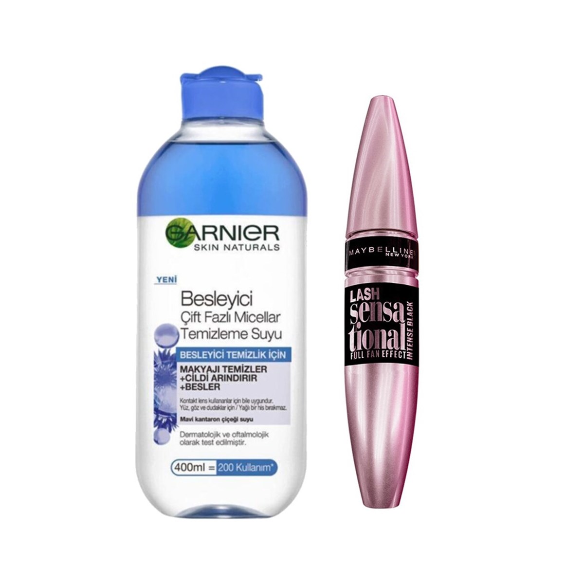 MAYBELLINE MASCARA COL.ASH.SENS+MAKYAJ TEM.SUYU 400ML