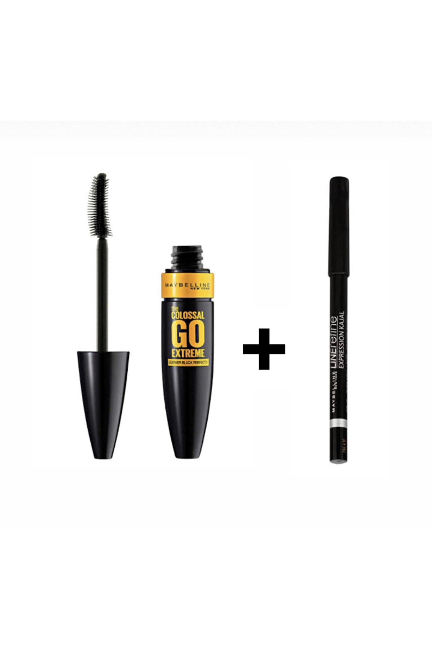 Maybelline Mascara Devasa Kiprikler Etkili Siyah+ Siyah Göz Kalemi