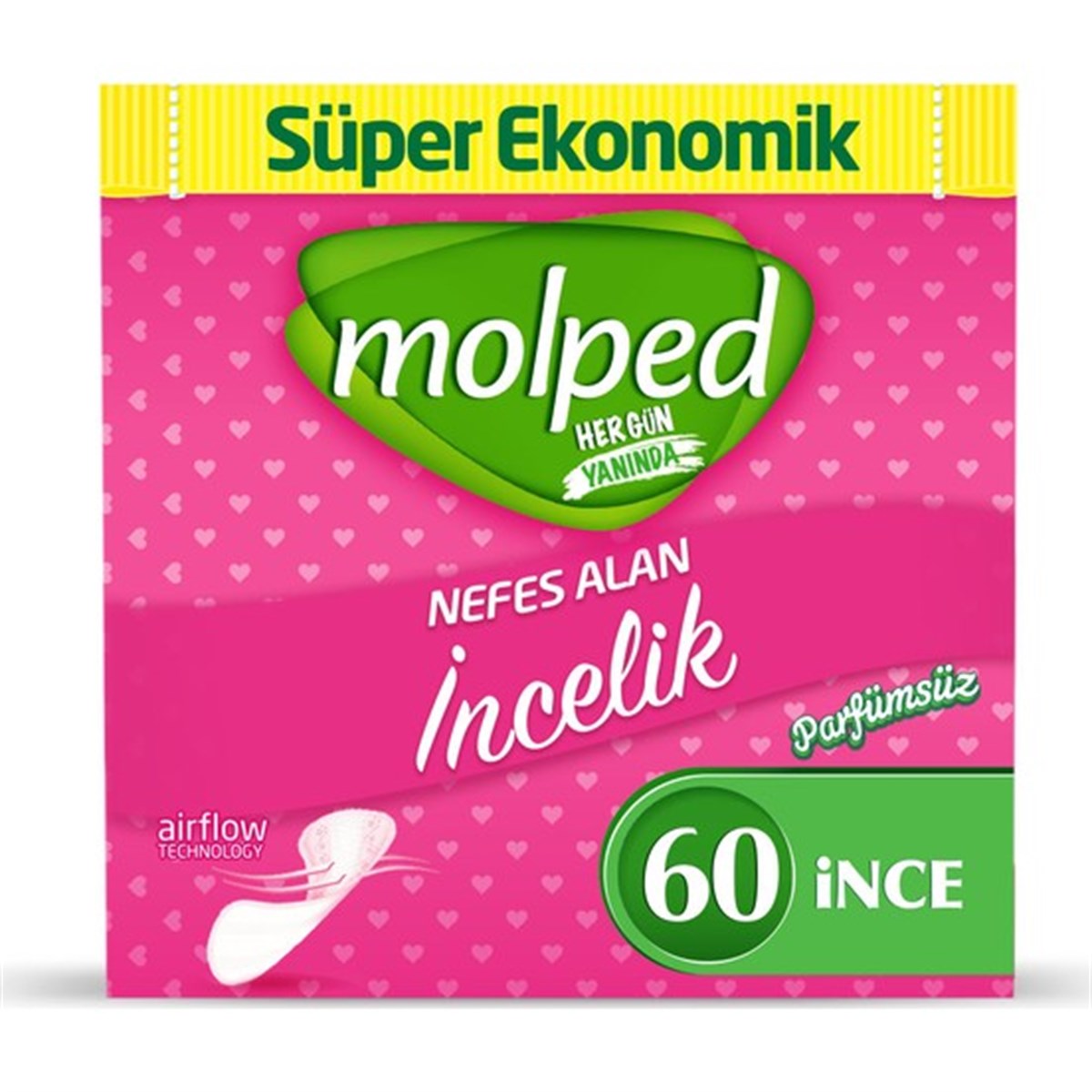 Molped İnce Günlük Ped Parfümsüz (60 Adet)