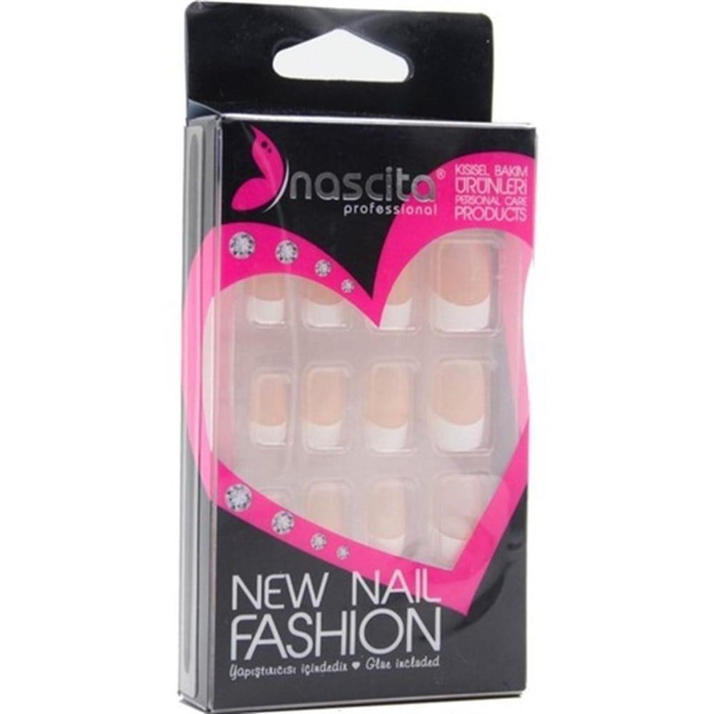 Nascita Takma Tırnak Beyaz Doğal French 24 Lü 00034