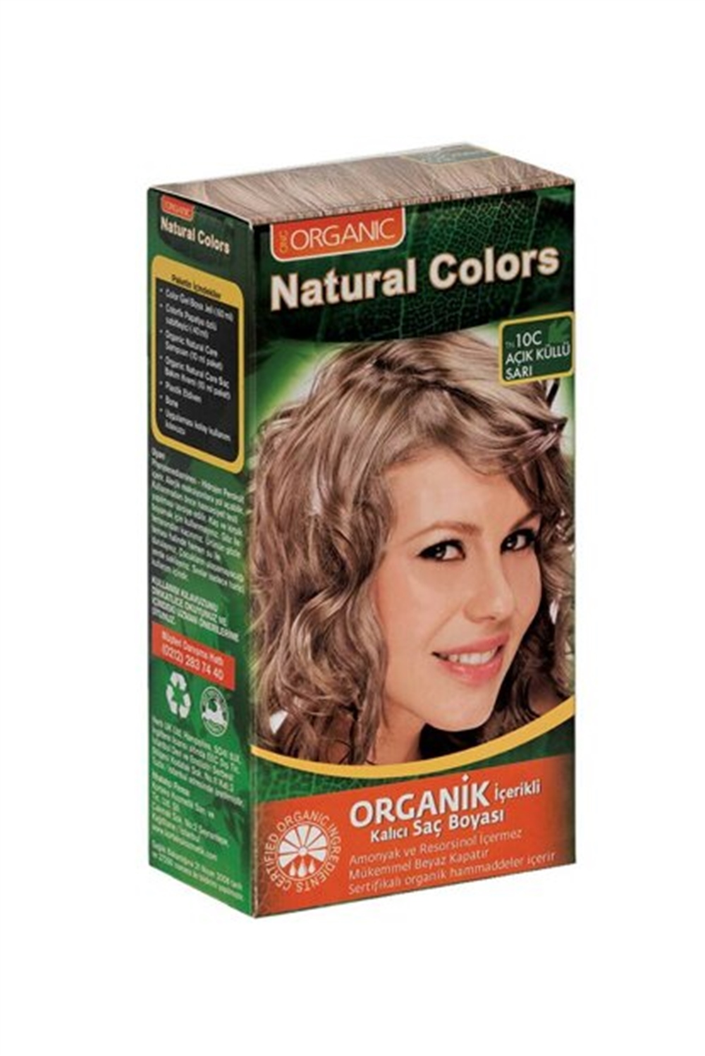 Natural Colors Organic Boya 10.C Açık Küllü SARI