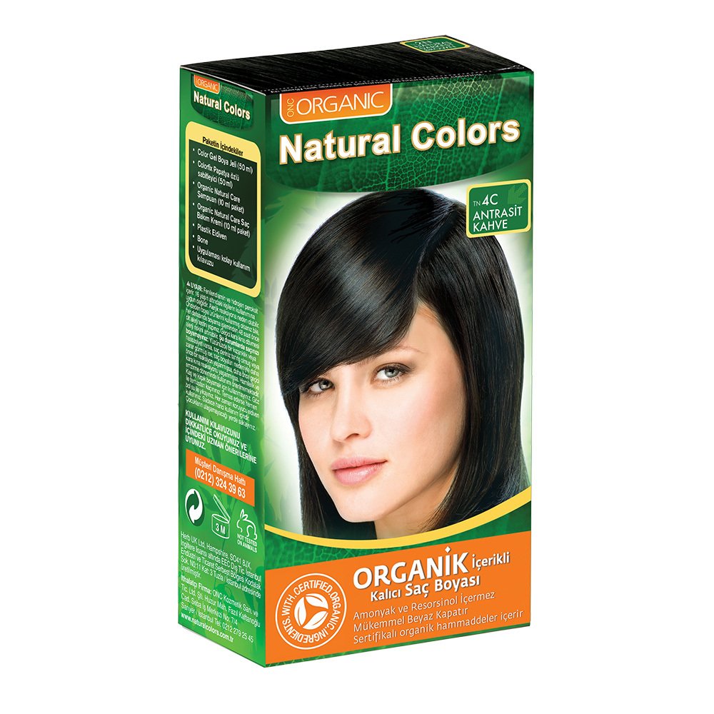 Natural Colors Organic Boya 4.C Antrasit Kahve