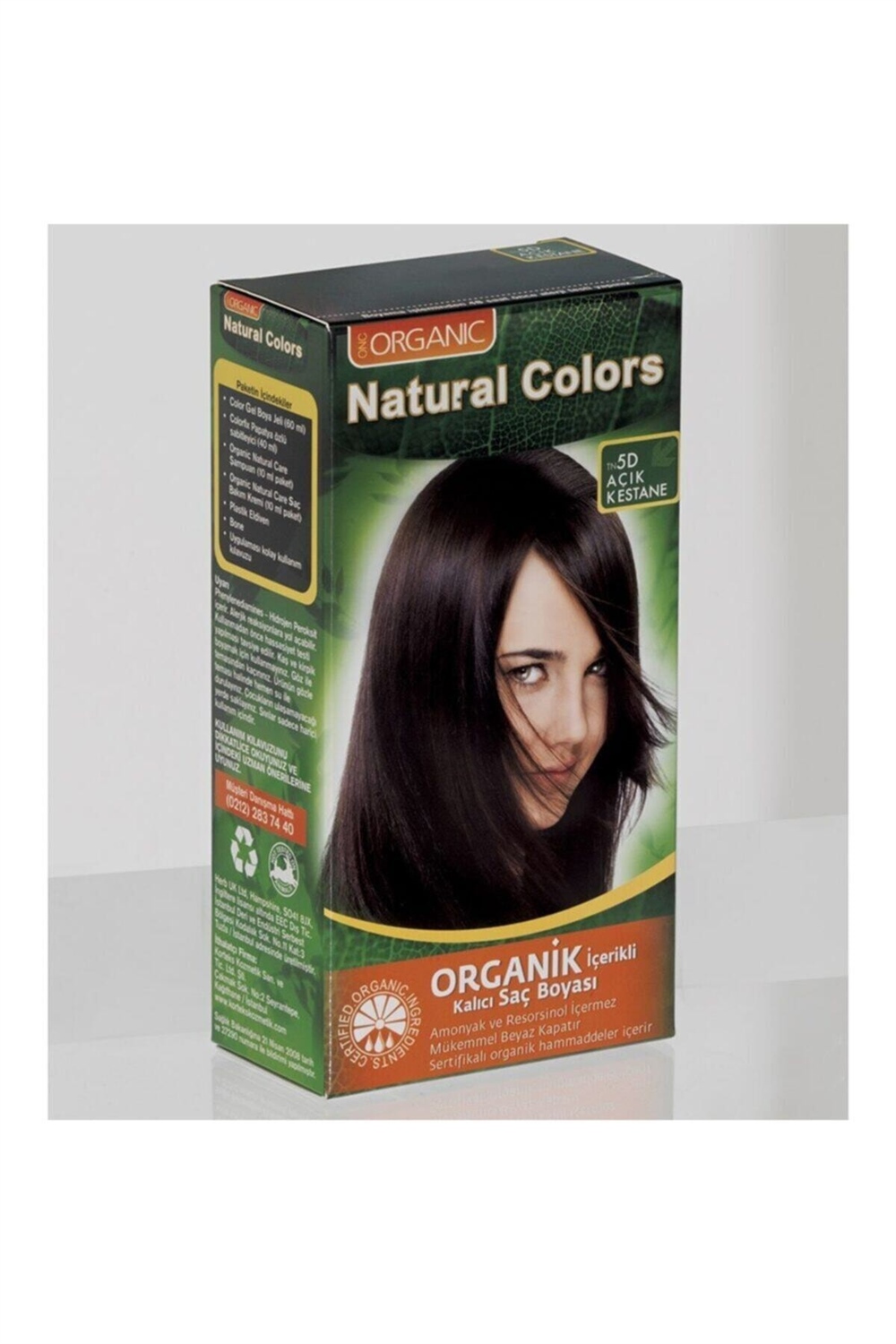 Natural Colors Organic Boya 5 D Açık Kahve