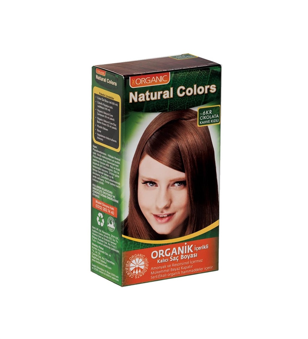 Natural Colors Organic Boya 6.KR Çikolata Kahve Kızılı