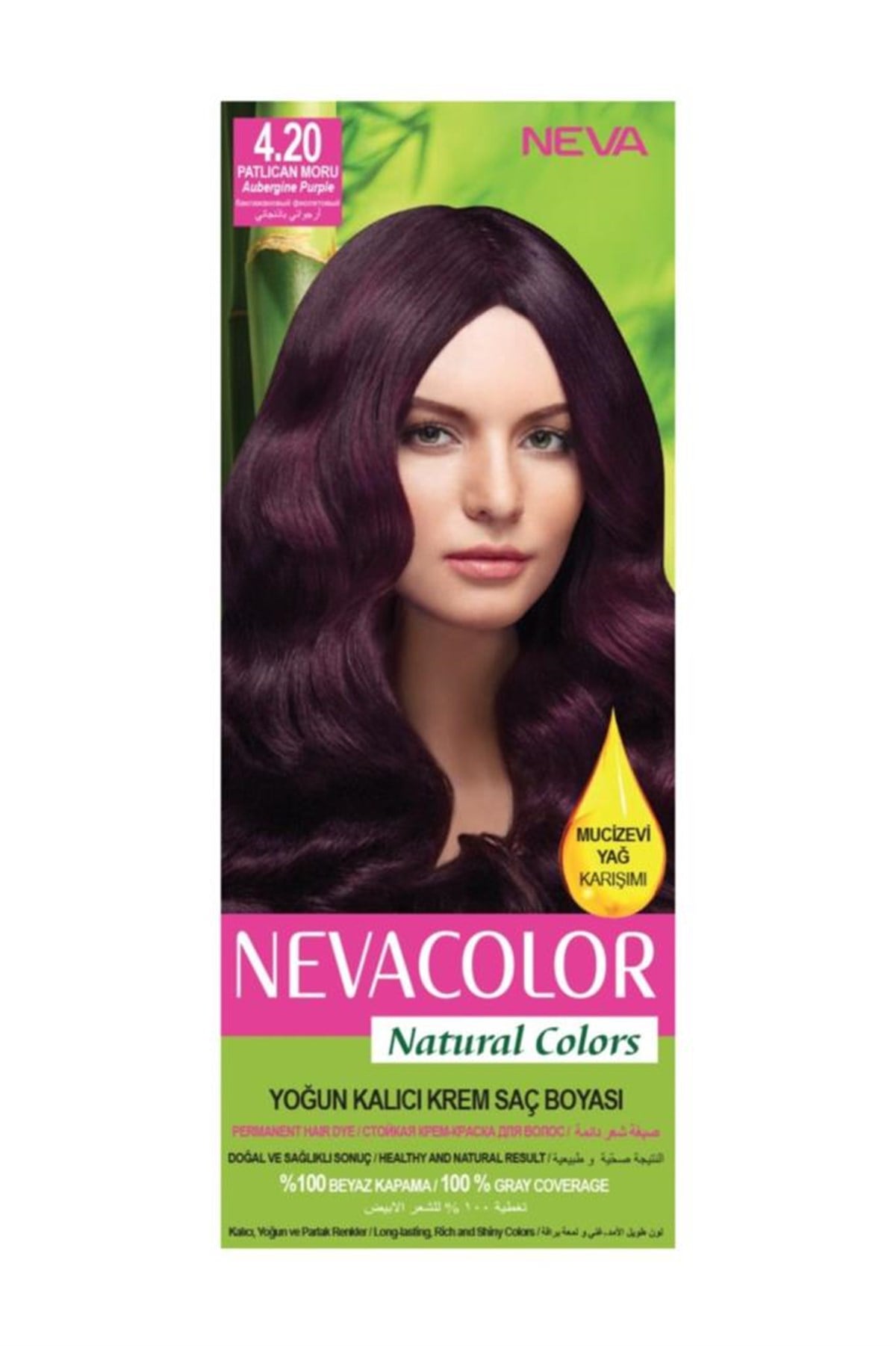 Neva Color Saç Boyası Seti 4.20 Patlıcan Moru