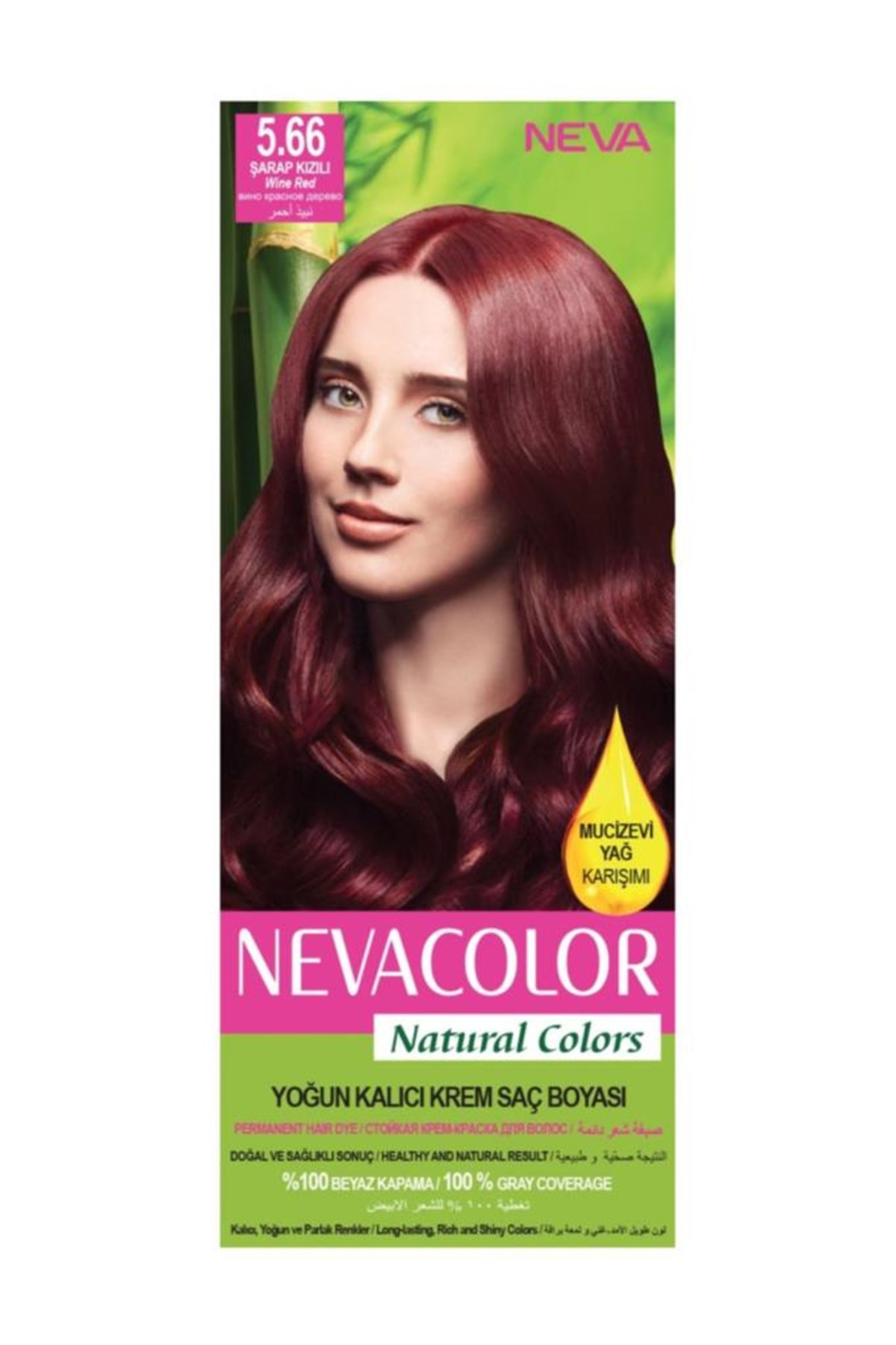 Neva Color Saç Boyası Seti 5.66 Şarap Kızılı