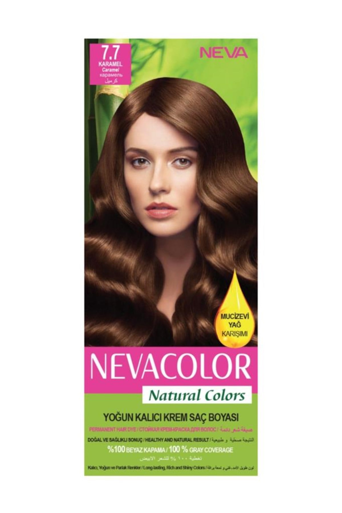 Neva Color Saç Boyası Seti 7.7 Karamel