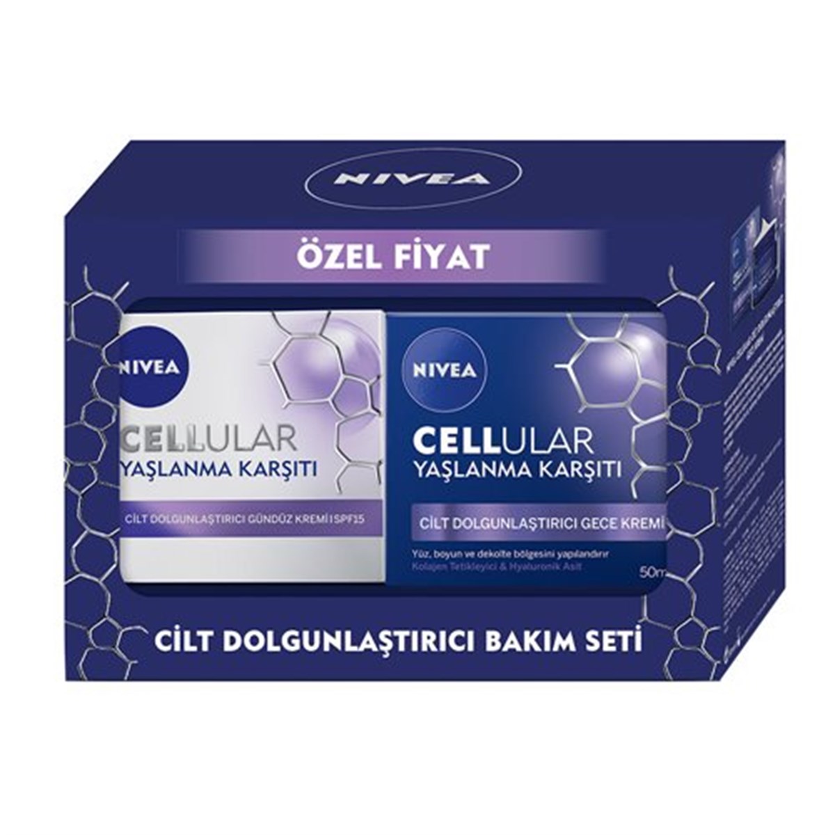 Nivea Cellular Cilt Dolgunlaştırıcı Gündüz + Gece Bakım Kremi Set