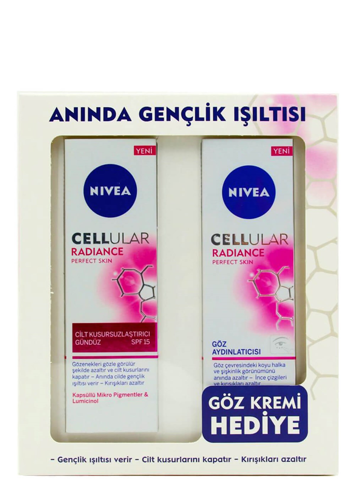 Nivea Cellular Radiance Gündüz Kremi 40 Ml + Göz Kremi 15 Ml