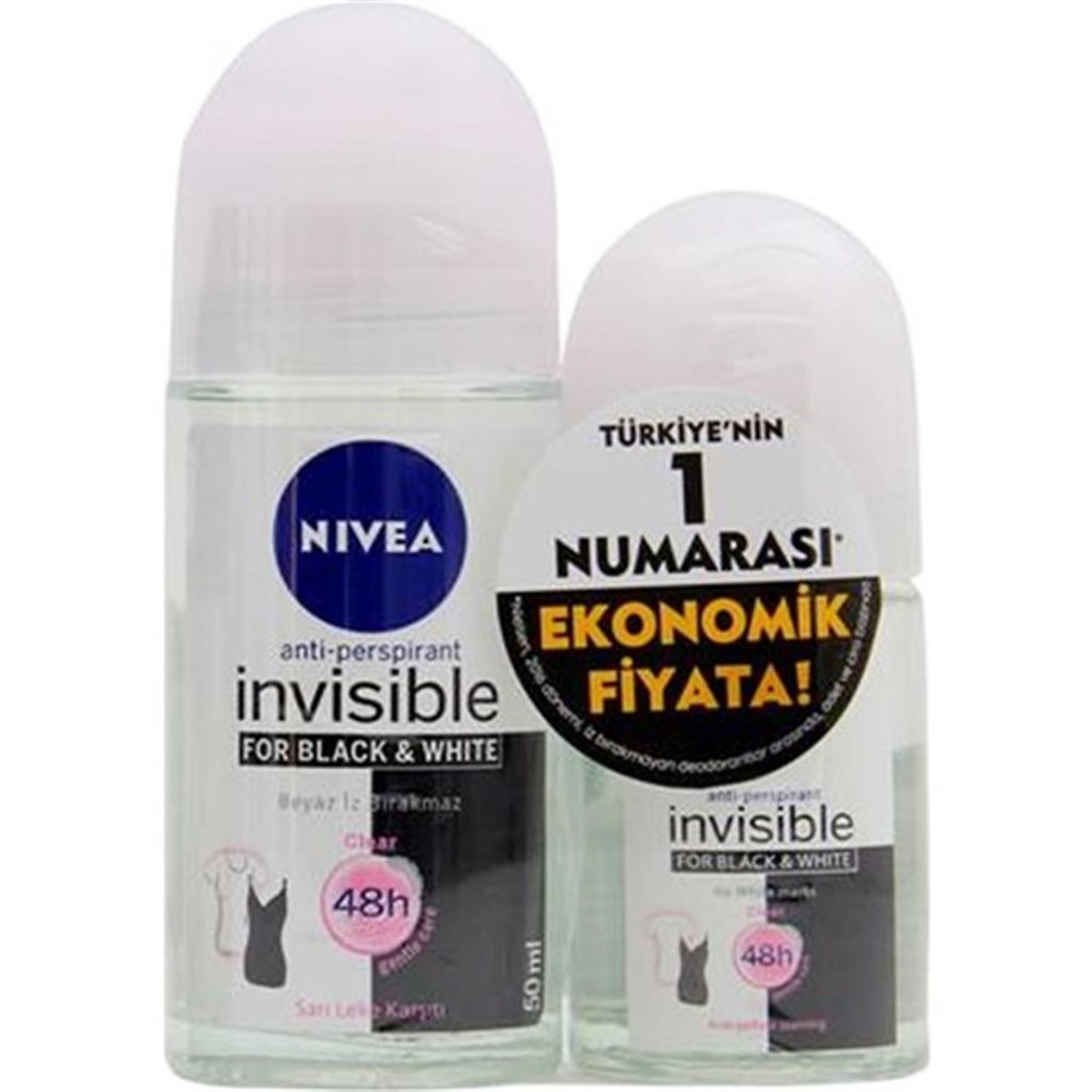 Nivea İnvisible Black & Whıte Clear Kadın Roll-On Deodorant 50 + 25 Ml Set  | Cossta Cosmetic Station