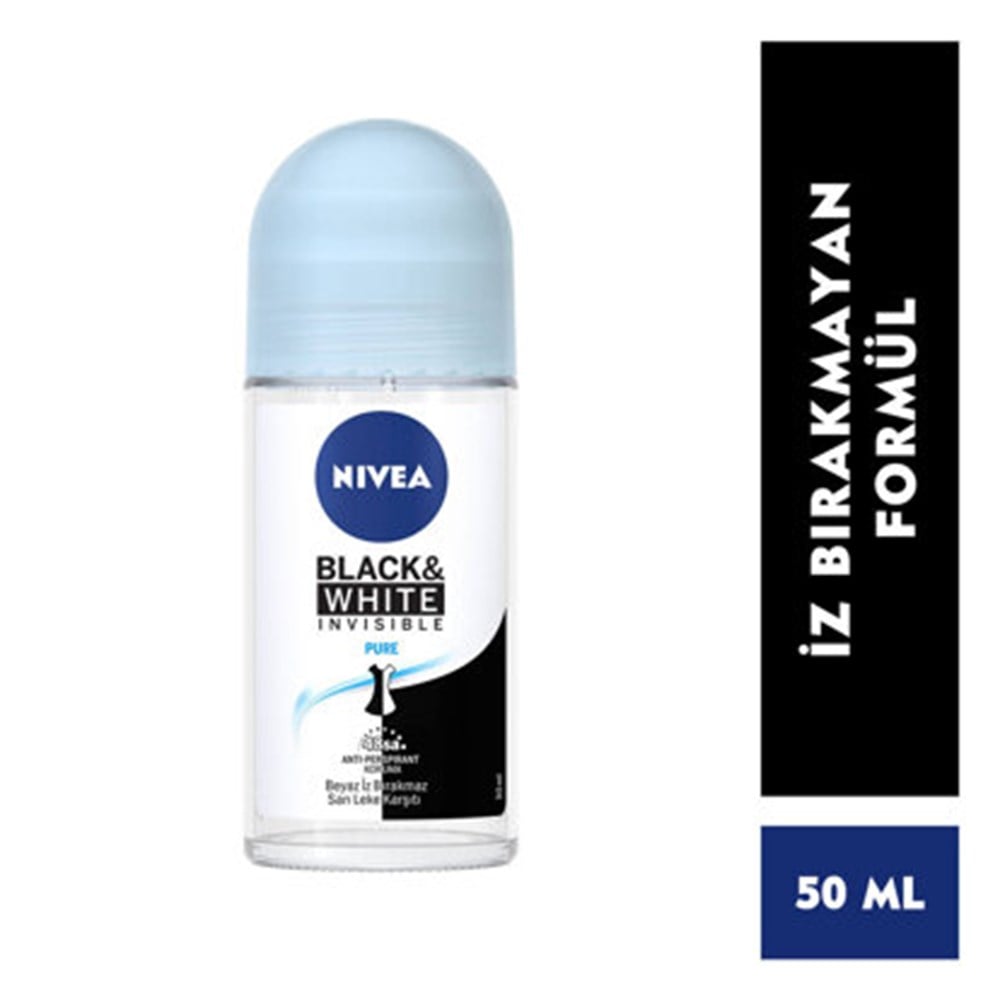 Nivea İnvisible Black & Whıte Pure Roll-On Deodorant 50 Ml Kadın